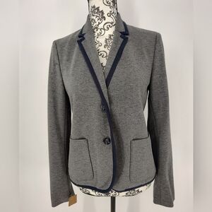 GAP The Academy Blazer Grey with Navy Trim Size Women's 6